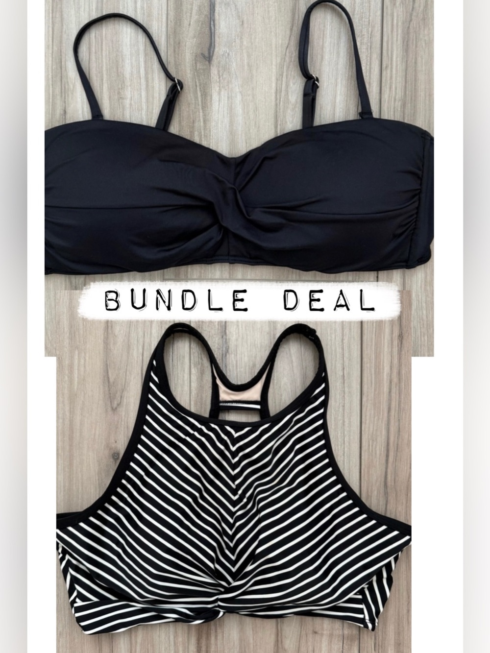 Bundle Deal – 2 Women’s Swim Tops – Size Large